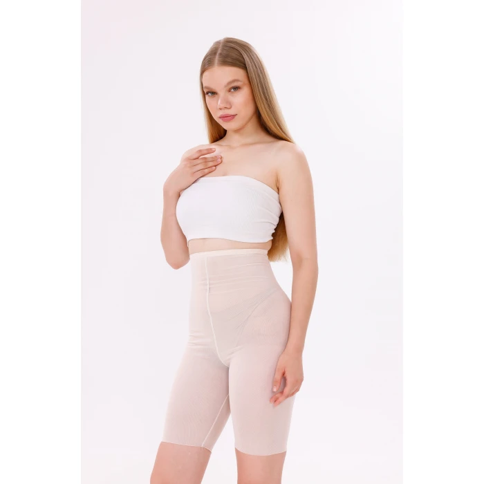 Freshness 0007 Lazer Kesim Tül Yüksek Bel Şort Korse