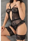 Afrodit Siyah Sexy Jartiyer Takım -1050