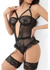 Afrodit Siyah Sexy Jartiyer Takım -1050