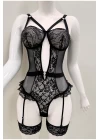 Afrodit Siyah Sexy Jartiyer Takım -1050