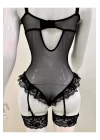 Afrodit Siyah Sexy Jartiyer Takım -1050