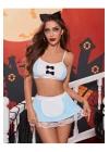 Kadın Seksi Mavi Garson Kostümü