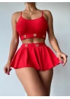 Kırmızı Fantazi Etekli Takım