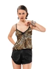 Leopar Babydoll Şortlu Takım - 1461