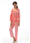 Nar Çiçeği Saten Pijama Takımı - 1413
