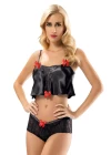 Siyah Saten Babydoll Takım - 333-s