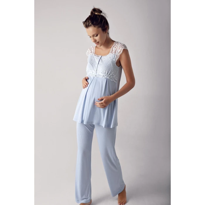 13200 Bayan Kısa Kol Lohusa Pijama Takımı
