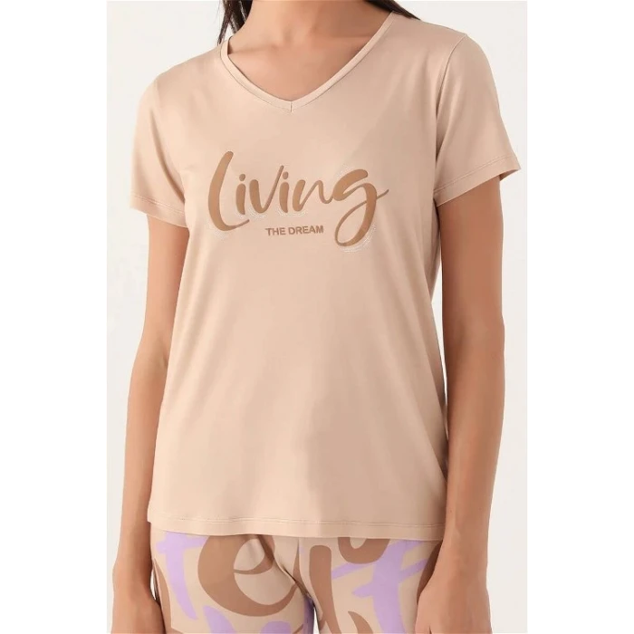 2911-s Kadın Kısa Kol Pijama Takımı