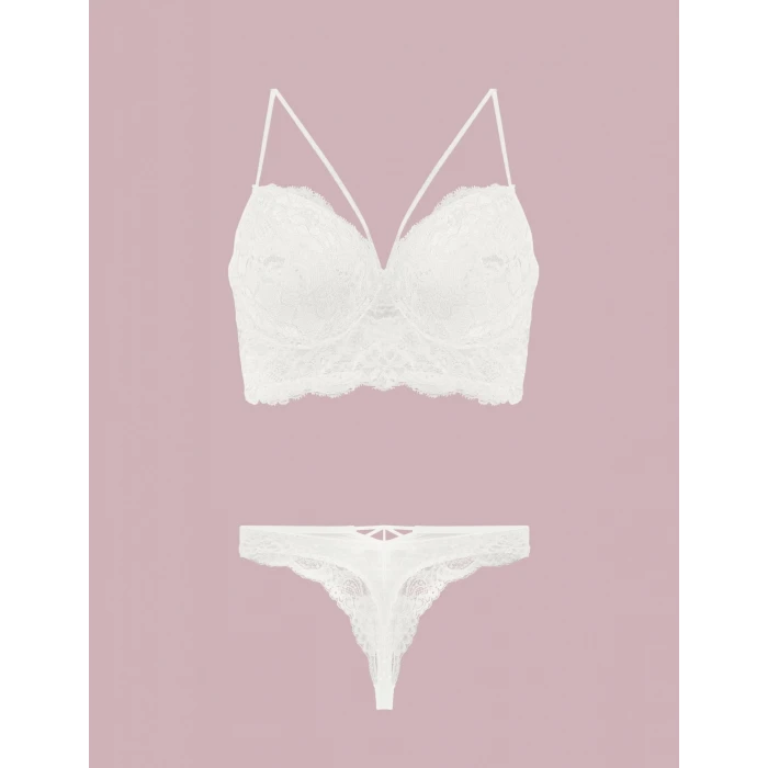 4330 Desteksiz Dantelli Sütyen Takım