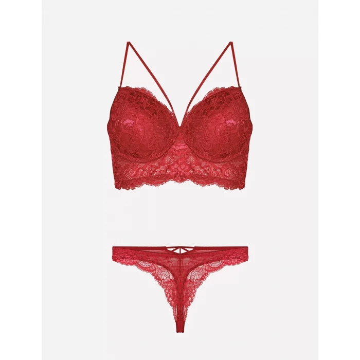 4330 Desteksiz Dantelli Sütyen Takım