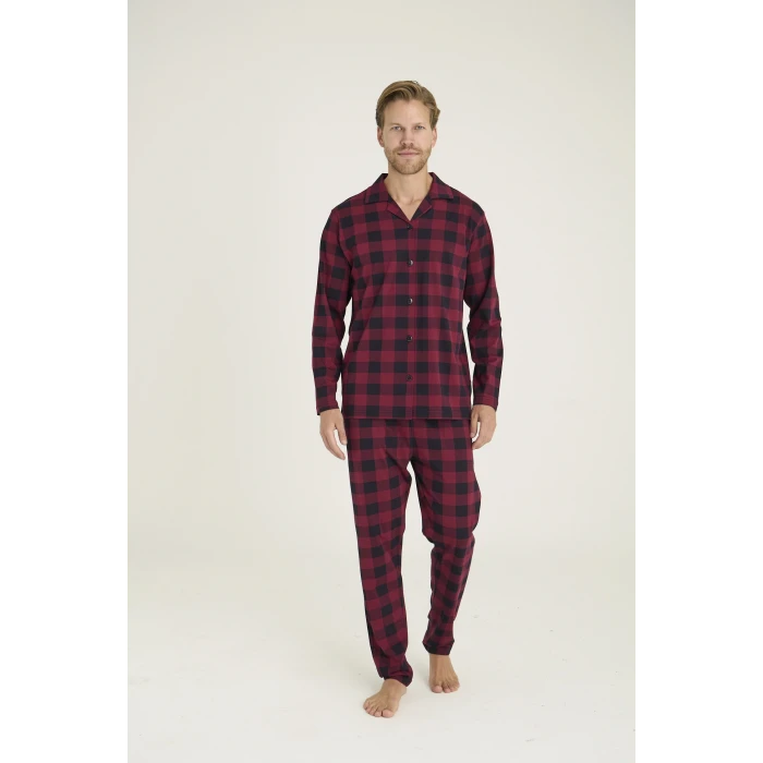 9209 Erkek Apaj Yaka Pijama Takım