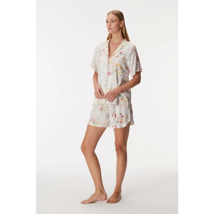 Anıl 11355 Kadın Kısa Kol Gömlek Ve Şort Takım