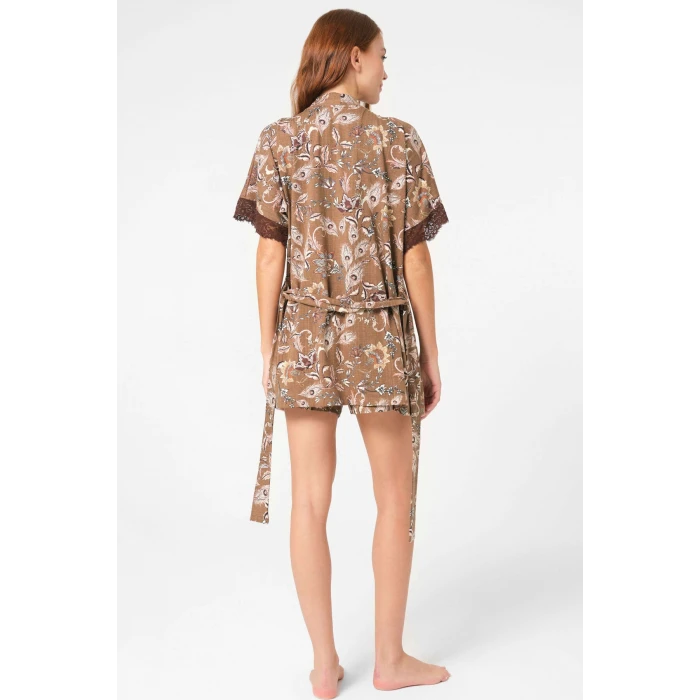 Anıl 5799 Bayan Sabahlık, Bralet Ve Şort Takım