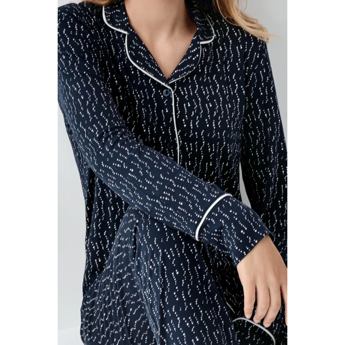 Arnetta 3430-s Kadın Gömlek Yaka Pijama Takımı