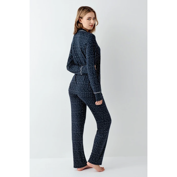 Arnetta 3430-s Kadın Gömlek Yaka Pijama Takımı
