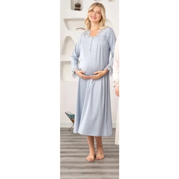 Bone 5911 Kadın Lohusa Müslim Yaka Gecelik