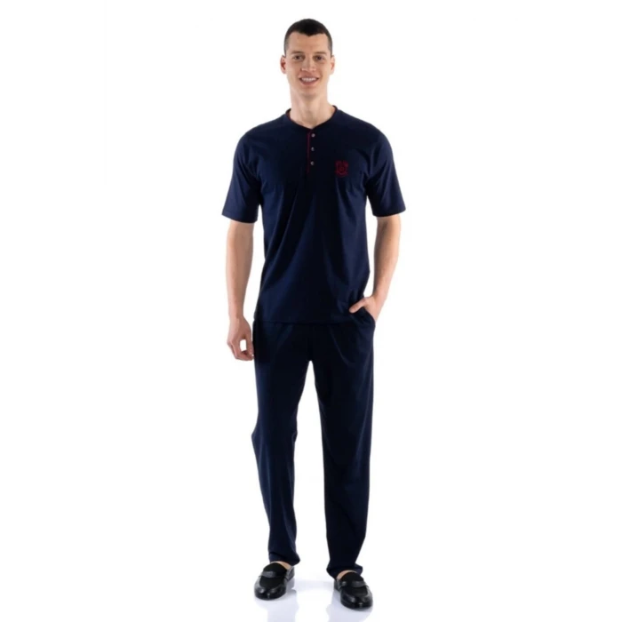 Ds Damat 02000 Kısa Kol 3lü Erkek  Pijama Takımı