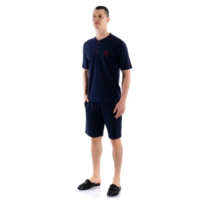 Ds Damat 02000 Kısa Kol 3lü Erkek  Pijama Takımı