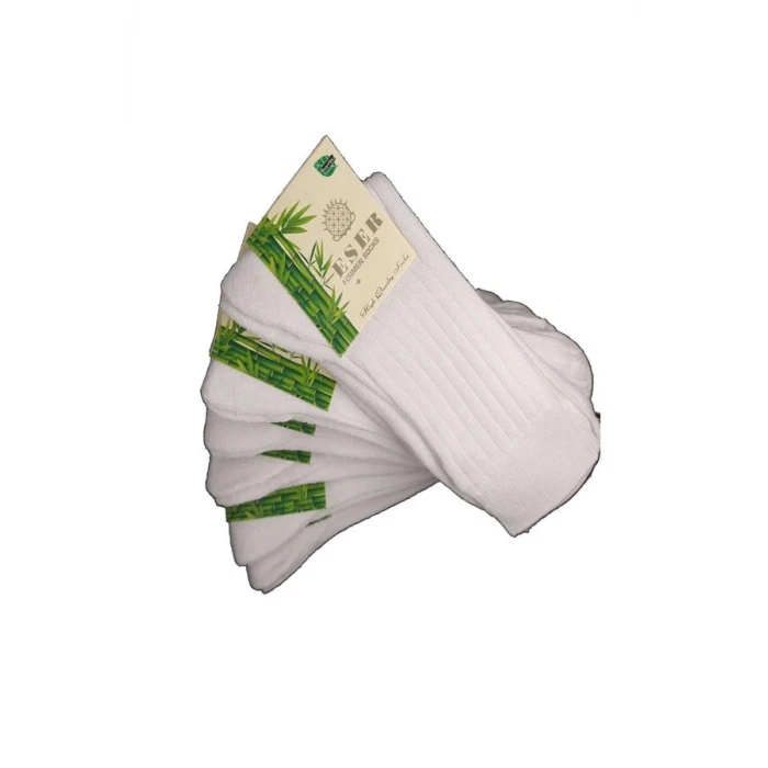 Eser Erkek  Beyaz Çift Taban Havlu Çorap