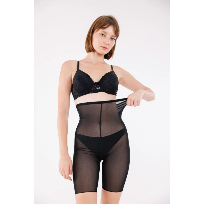 Freshness 0007 Lazer Kesim Tül Yüksek Bel Şort Korse