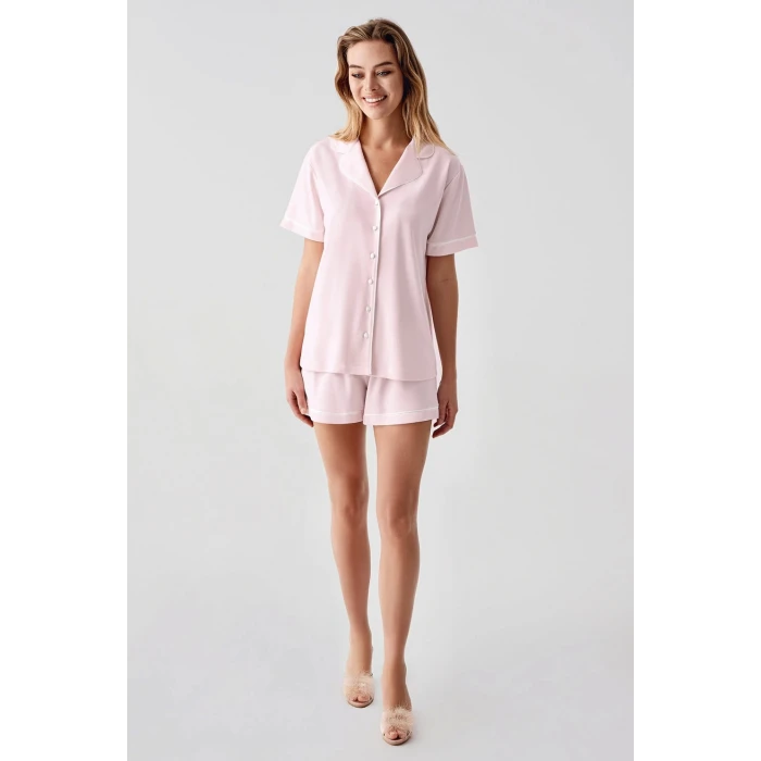 Freshness 324 Kadın 4lü Sabahlıklı Şorlu Pijama Takımı