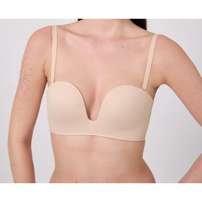 Freshness Msf05 Destekli V Dekolte Lazer Kesim Sütyen