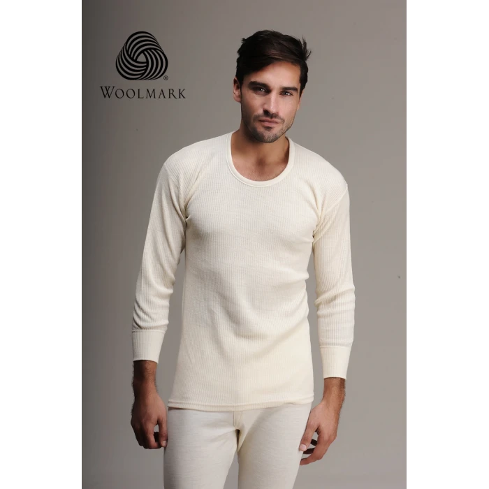 Hasyün 1002 %100 Yün Erkek  Uzun Kol Fanila