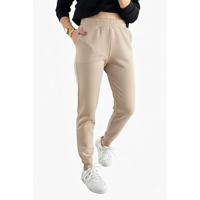 Jogger 3 İplik Şardonlu Cepli Tek Alt