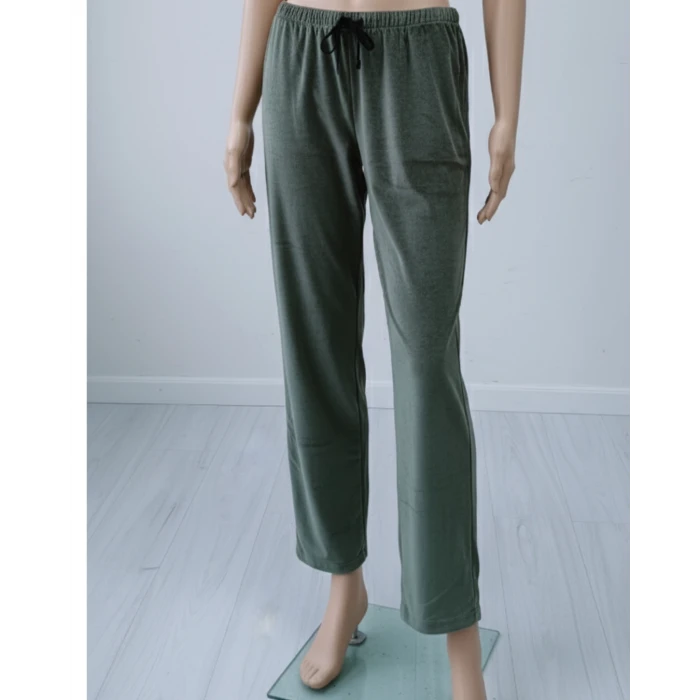 Kadife Bayan Tek Alt 9302 Fransız Kadife Açık Gri