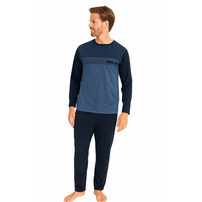 Kly O Yaka Flato Cepli Pijama Takım- 9217