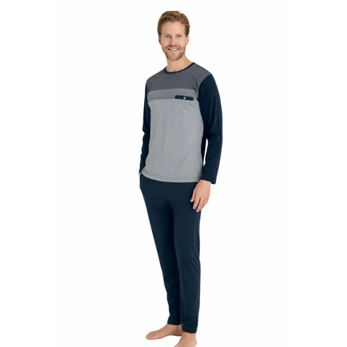 Kly O Yaka Flato Cepli Pijama Takım- 9217