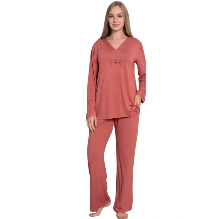 Limissi Viskon Uzun Kollu Kadın Pijama Takımı 24642