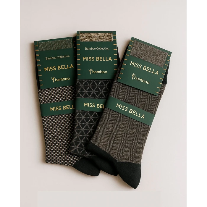 Missbella Bambu Desenli Erkek Çorap 10 Adet