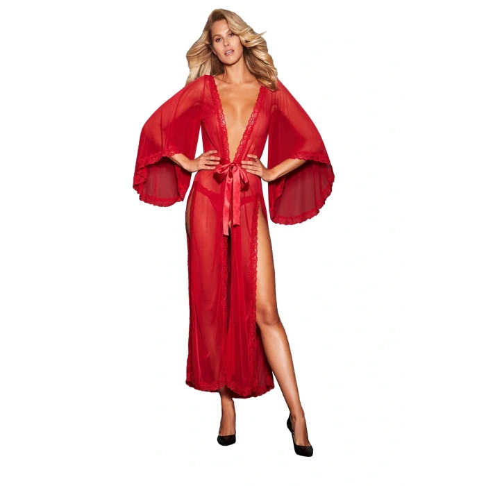 Nightlight 3206 Fiyonk Detaylı Uzun Fanfazi Gecelik