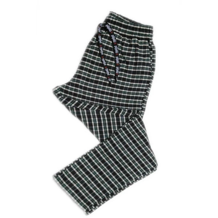 Pijalüx Erkek  Kareli Poplin Cepli Alt Pijama