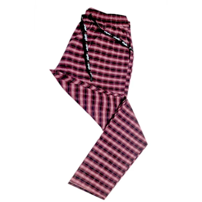 Pijalüx Erkek  Kareli Poplin Cepli Alt Pijama