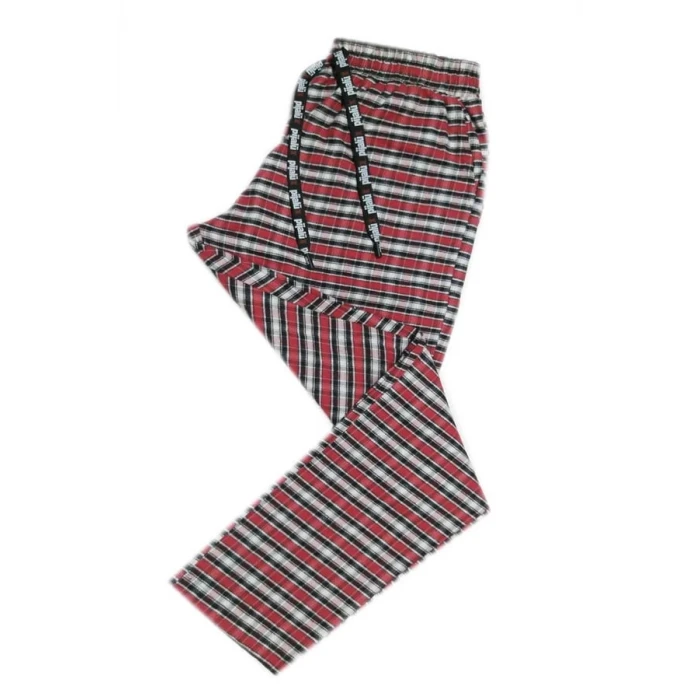 Pijalüx Erkek  Kareli Poplin Cepli Alt Pijama