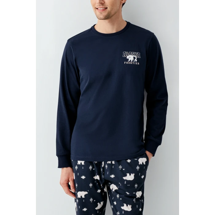 Rolypoly 3718-s Erkek Uzun Kol Pijama Takım