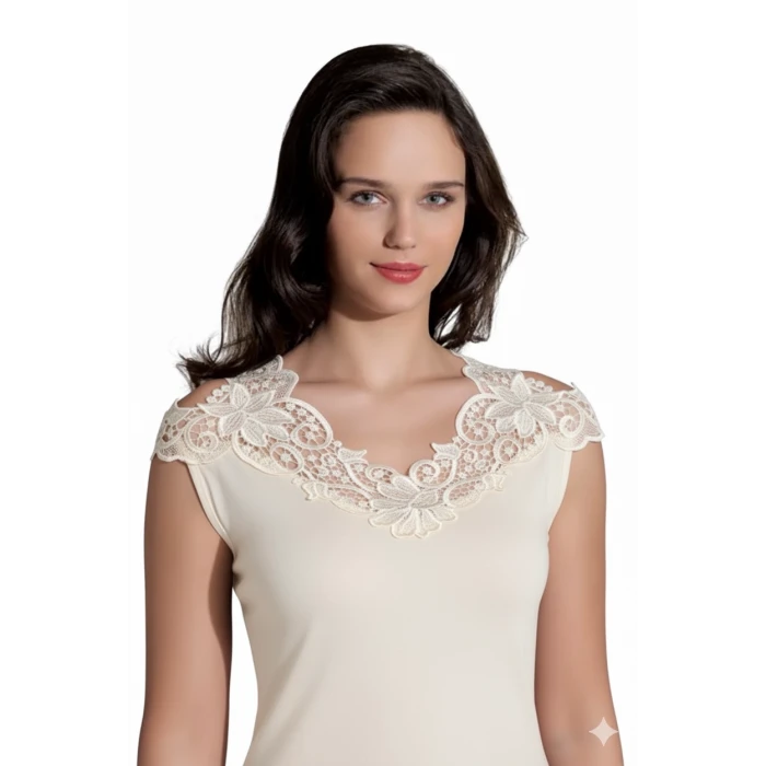 Şahinler Arkası Güpürlü Atlet B396