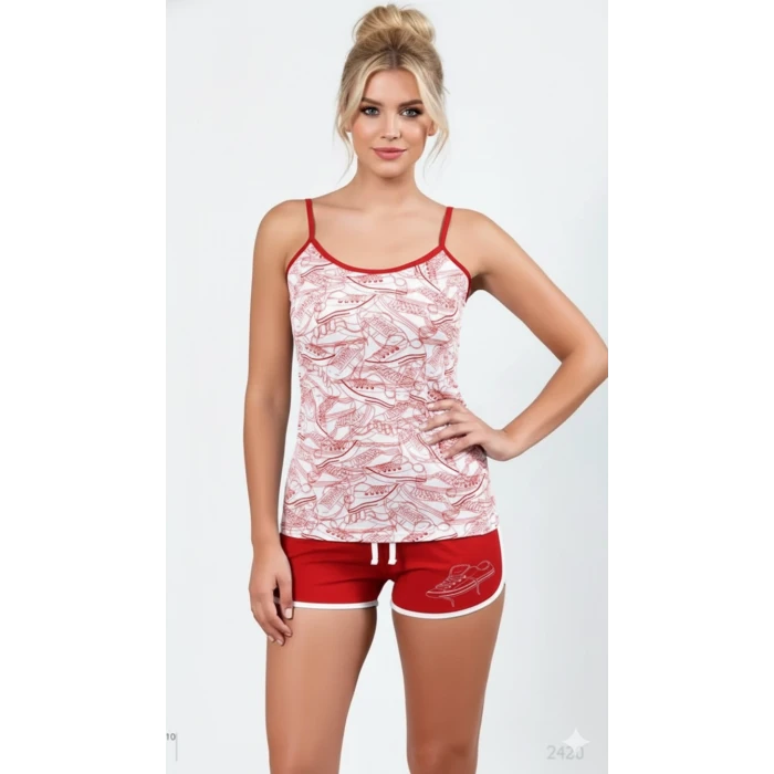 Şahinler Ayakkabı Baskılı Şortlu Takım B436