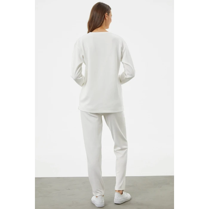 Sementa 76233 Baskılı Sıfır Yaka Oversize Eşofman Takım