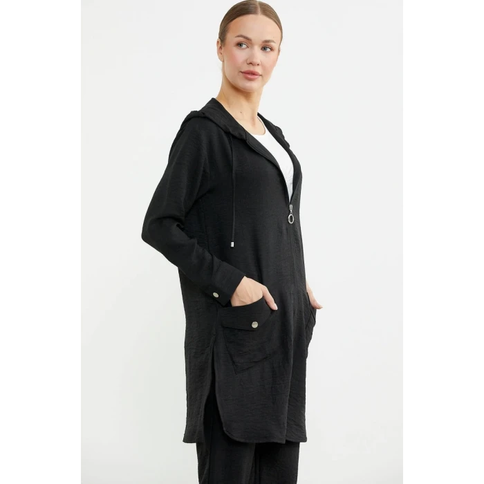 Sementa 76473 Büyük Beden Keten Görünümlü Üçlü Takım