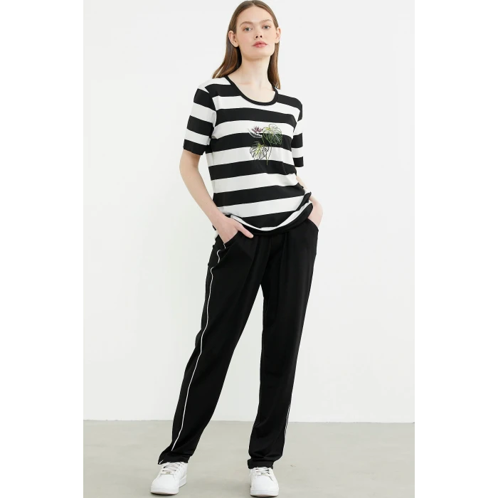 Sementa 76476 Rahat Kalıp Çizgili Pantolon Takım