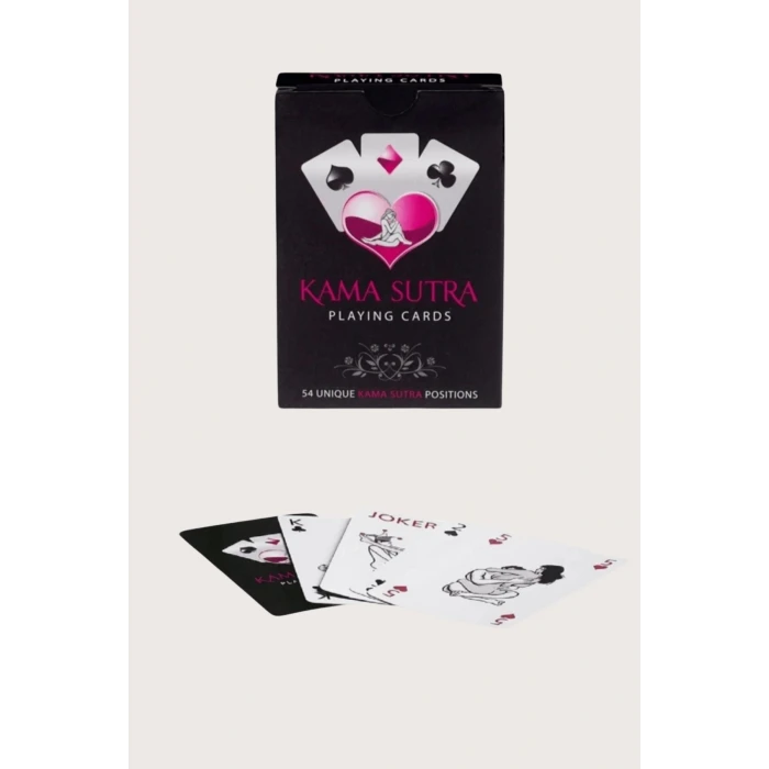 Sexy Görselli Oyun Kartı Kama Sutra Siyah Kırbaç Set