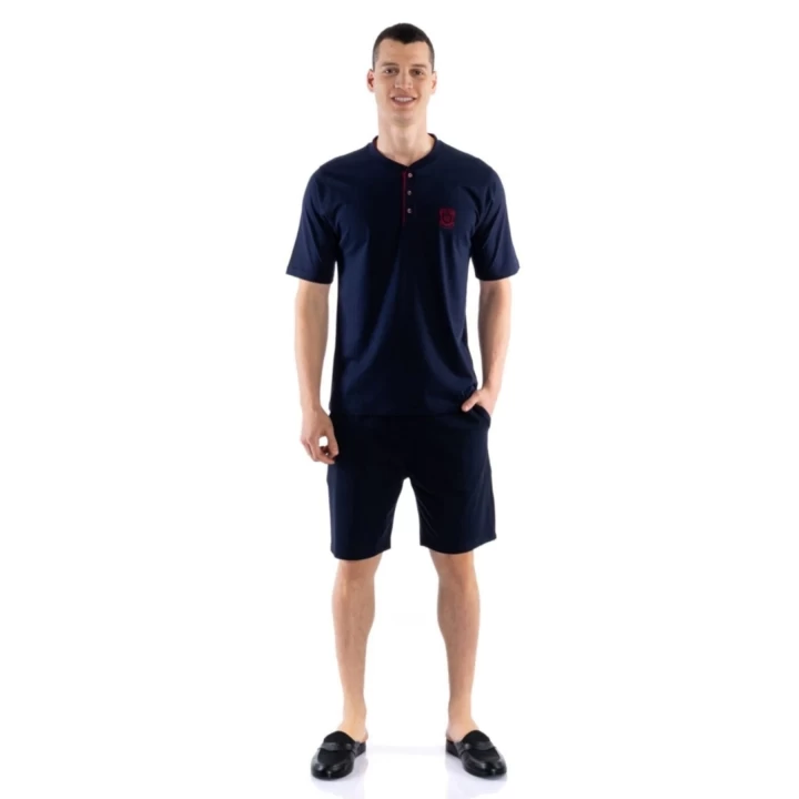 Ds Damat 02000 Kısa Kol 3lü Erkek  Pijama Takımı