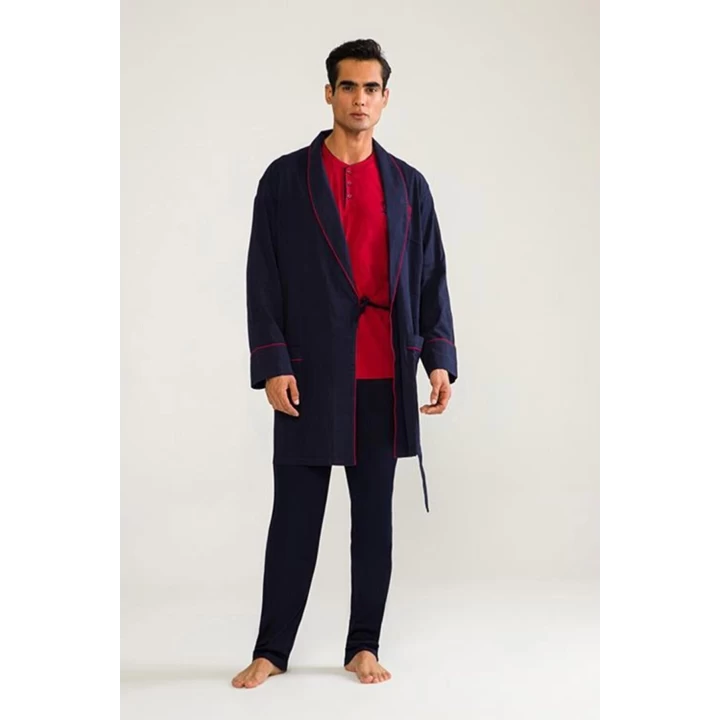 Ds Damat 03000 5li Robdöşambr Erkek  Damat Pijama Seti