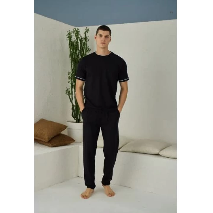 Erkek 2092 Erkek  O Yaka Pijama Takım