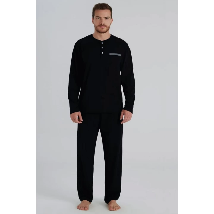 Eros 960 Erkek  Uzun Kol Patlı Pijama Takımı