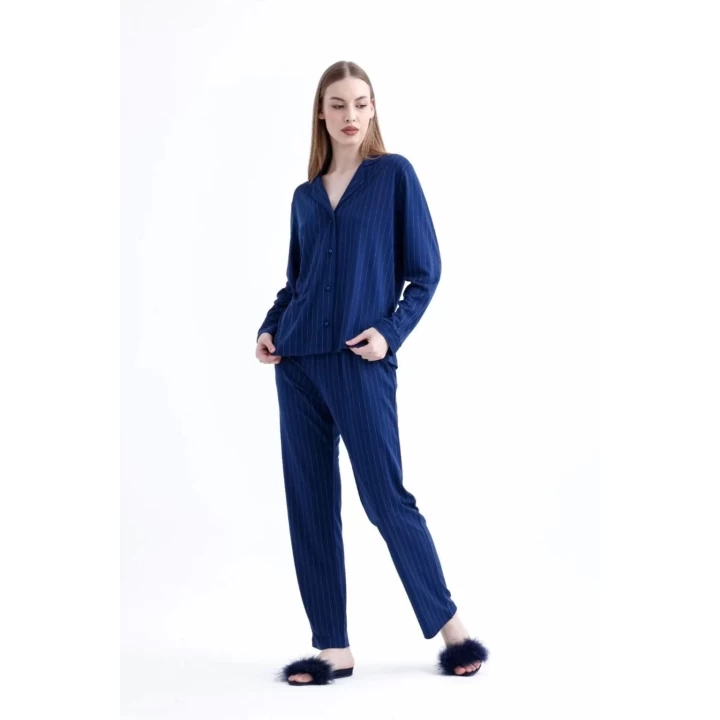Freshness 775 Kadın Çizgili Penye Pijama Takımı