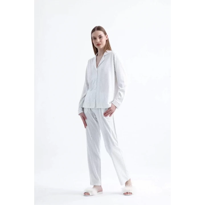 Freshness 775 Kadın Çizgili Penye Pijama Takımı